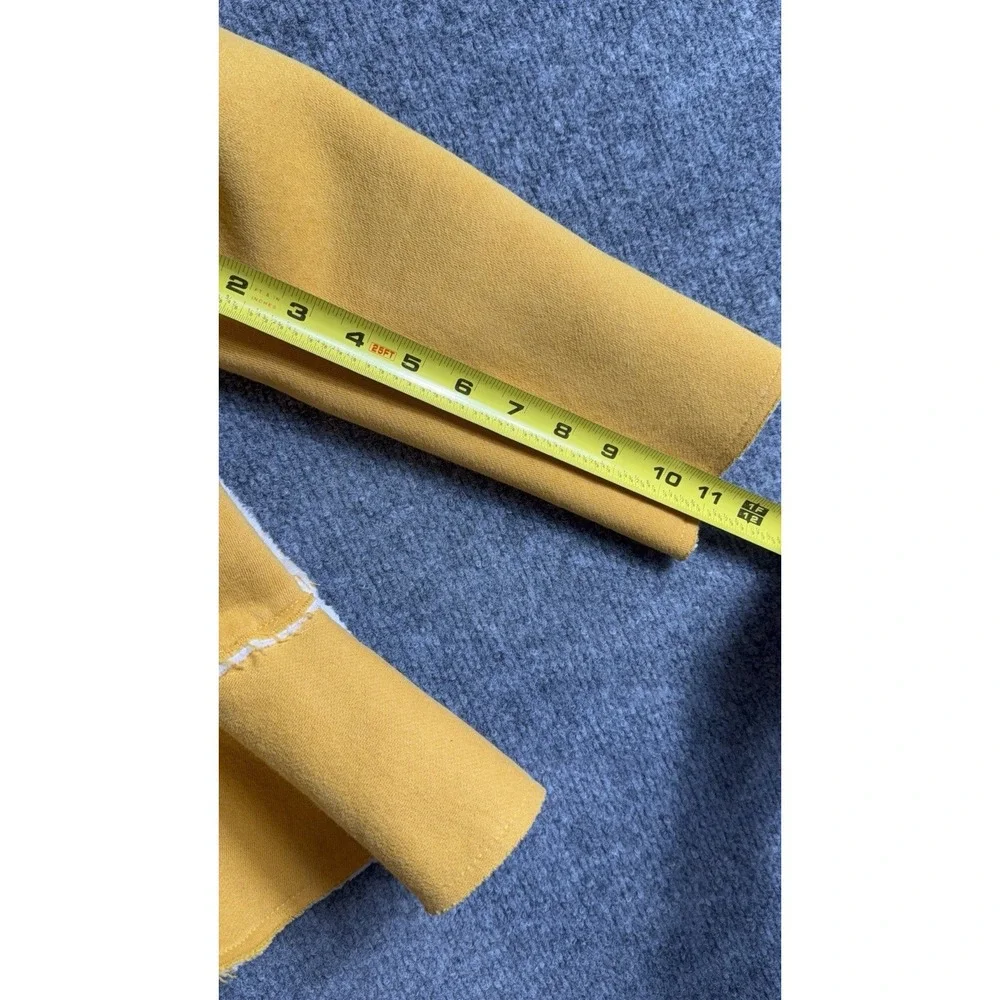 Mustard Yellow‎ Sherpa Lined Hooded Jacket Girls Peplum Coat with Bow Detail